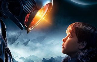 Will Robinson (Max Jenkins), right, meets the Robot in the "Lost In Space" reboot premiering on Netflix on April 13, 2018.