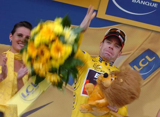 It was a long time coming for an emotional Cadel Evans (BMC).