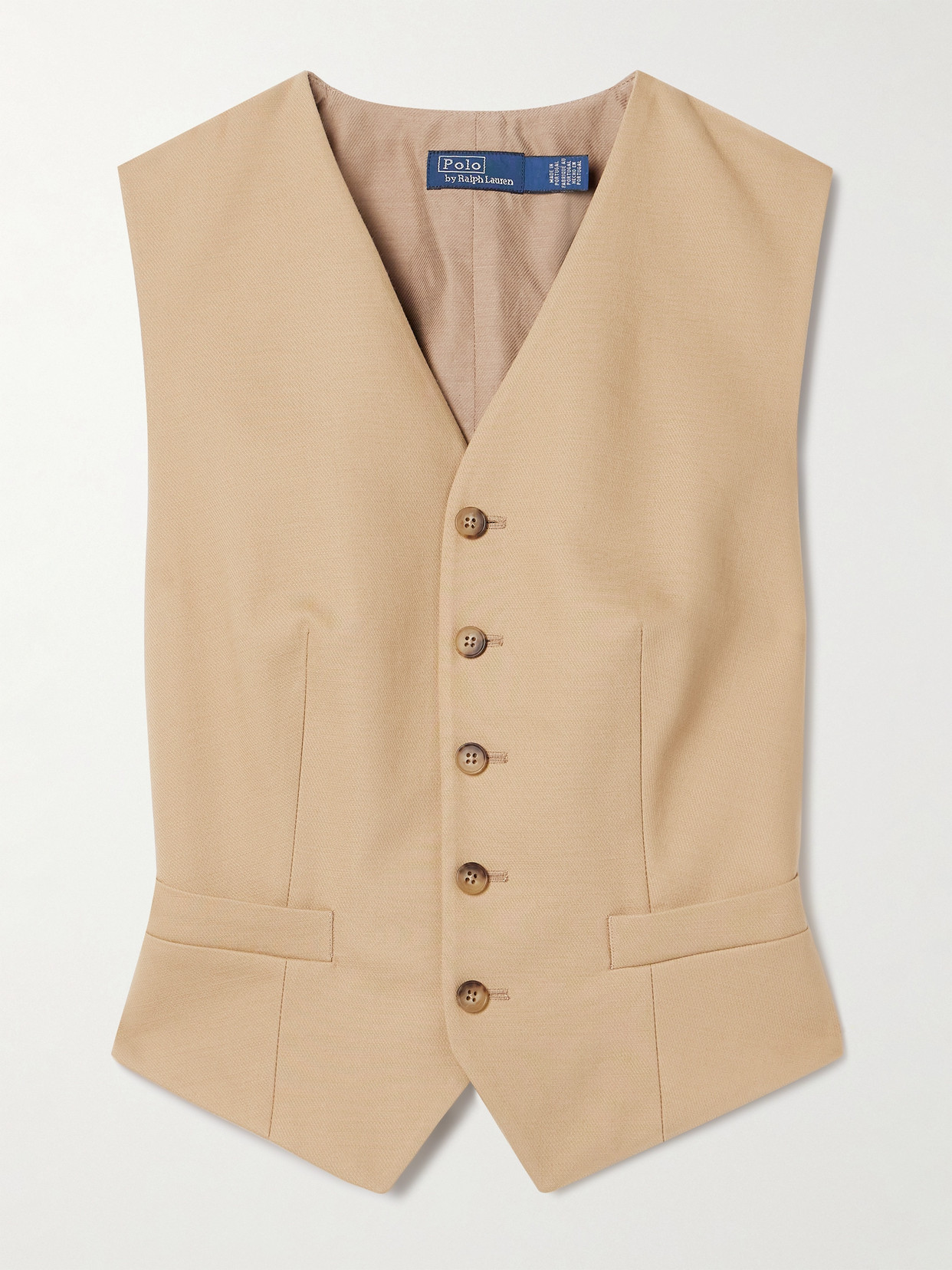 Pauline Cotton and Wool-Blend Twill Vest