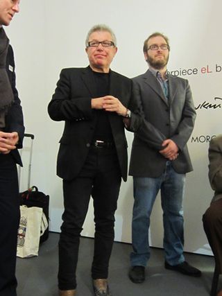 Daniel Libeskind and his son Dr. Libeskind explain the theory behind the light sculpture