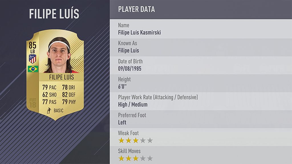Filipe Luis FIFA 18
