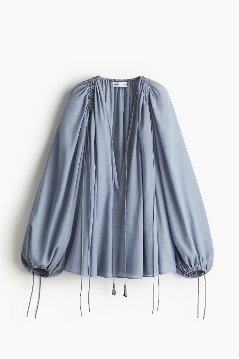 Balloon-Sleeved Blouse
