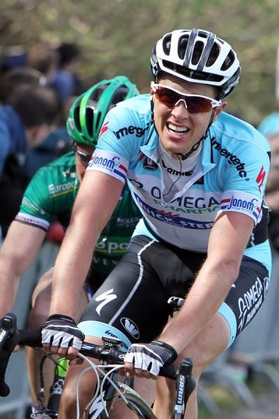 Nikki Terpstra feels the pain during a tough Flanders