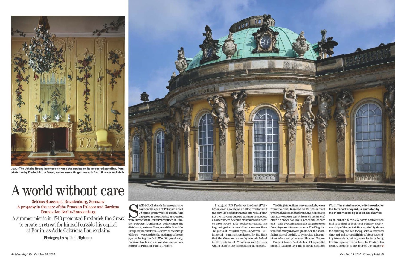 Magazine spread from Country Life 15 October 2025