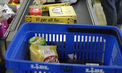 A supermarket in Denmark: A bag of chips will cost 12 cents more, thanks to a newly instituted tax on saturated fats.