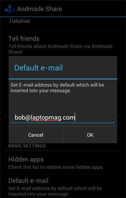 Choose default email to send to