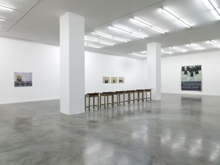 Exhibition view of Ibrahim Mahama, ‘Lazarus’, exhibition view, White Cube