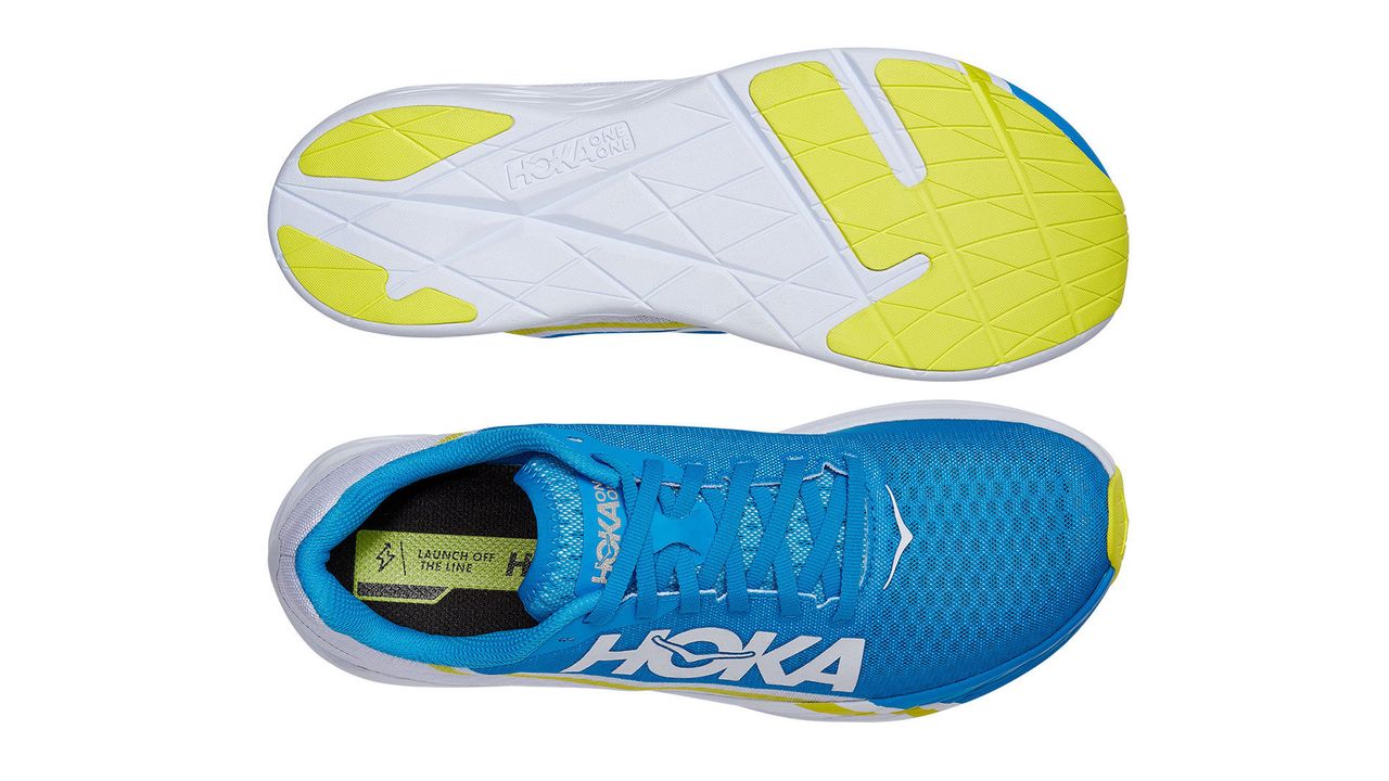 Hoka One One Rocket X review: Pictuired here, the shoes on white background