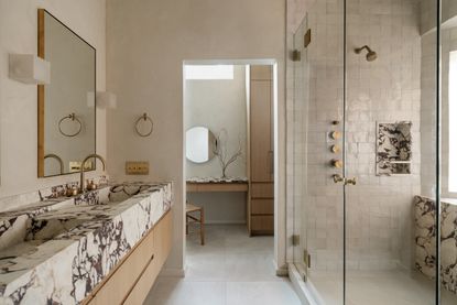 A calming bathroom design