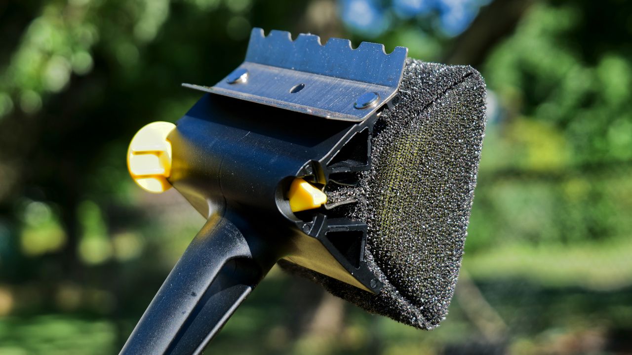 BBQ Daddy Grill Brush used to clean grill.