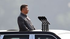 President Xi riding in a motorcade