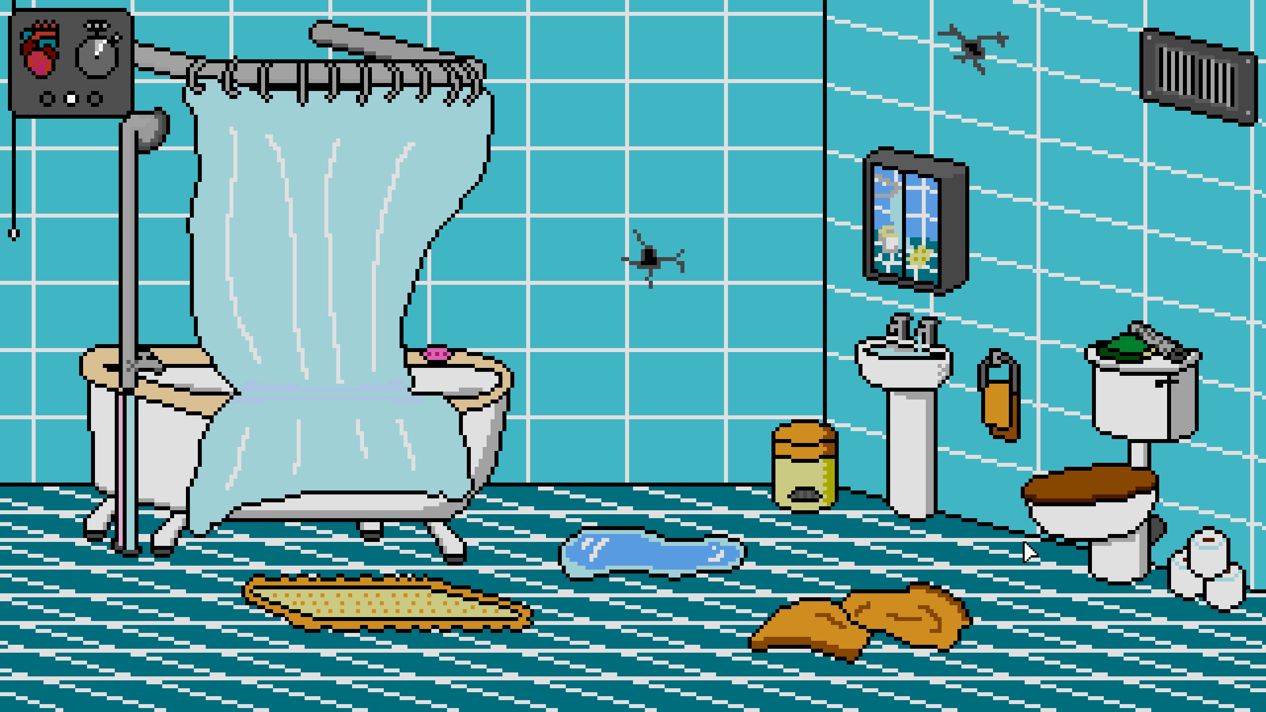 The bathroom in You've Changed where everything is normal... or is it?