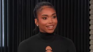 Lori Harvey chatting about her life on E! News