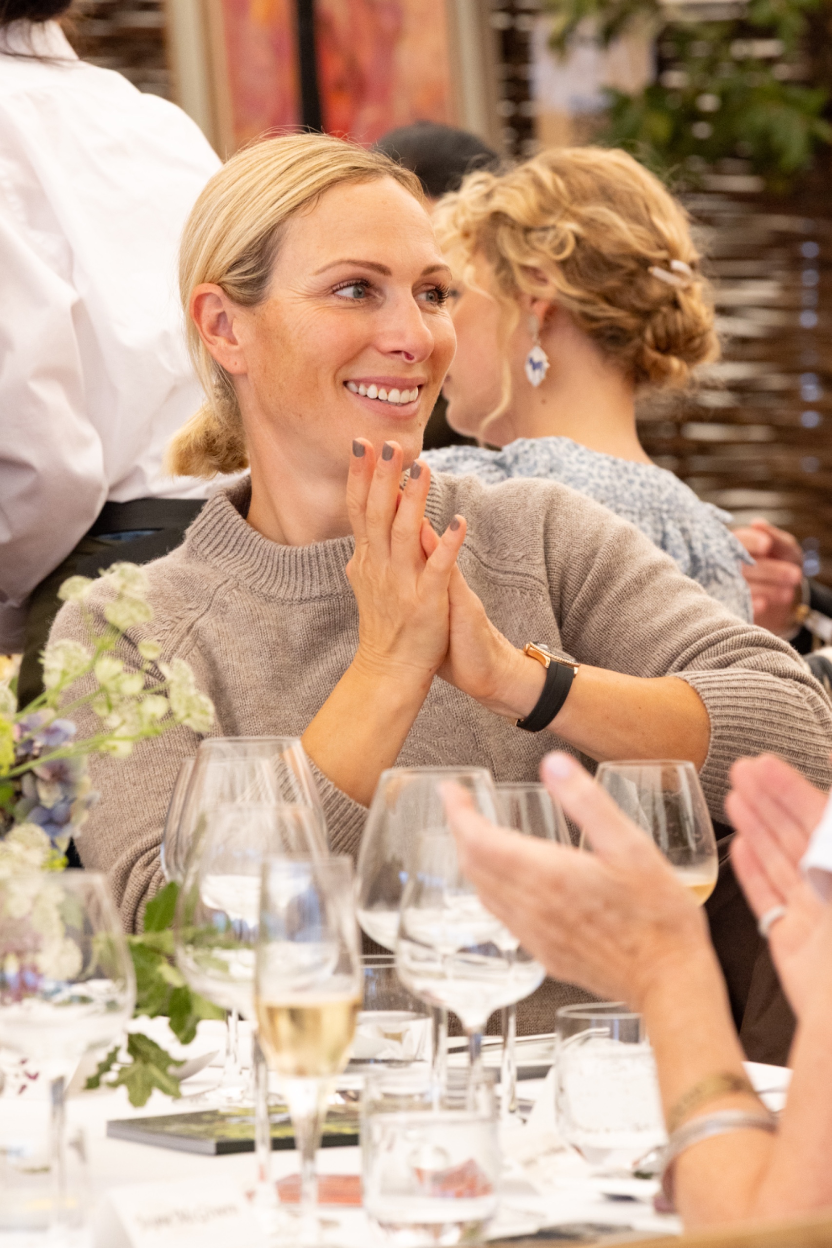 Zara Tindall's mushroom taupe nails