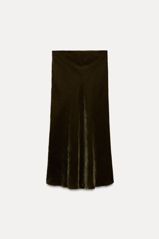 Velvet Midi Skirt Zw Collection