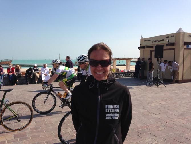 Former professional Pia Sunstedt coaches the Qatari women's team and hopes to have riders ready for the 2016 world championships in Doha, Qatar.