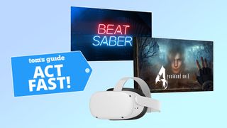 Meta Quest 2 headset with Beat Saber and Resident Evil Black Friday deal 