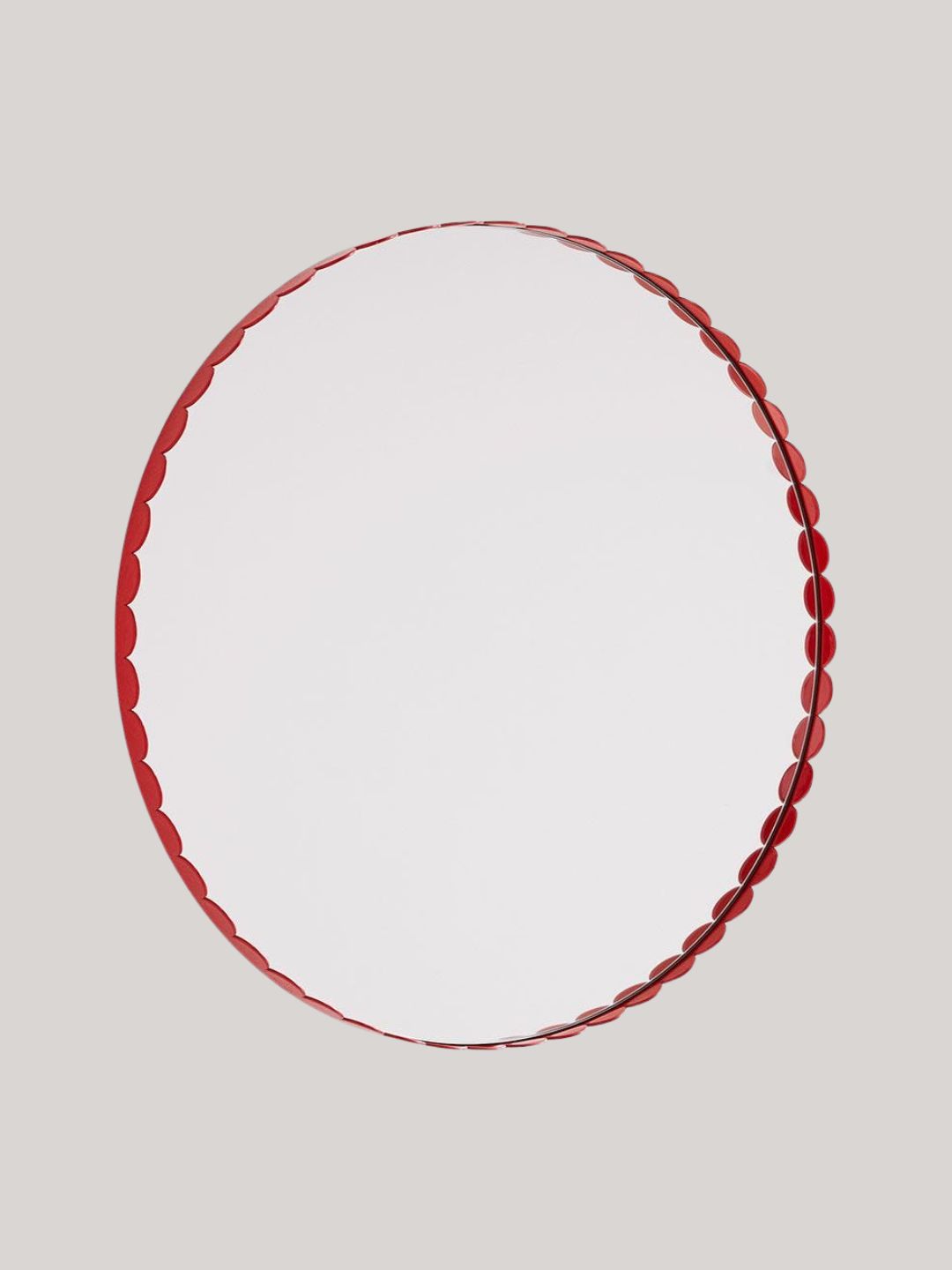 HAY, Arcs Wall Mirror Round Red 60cm