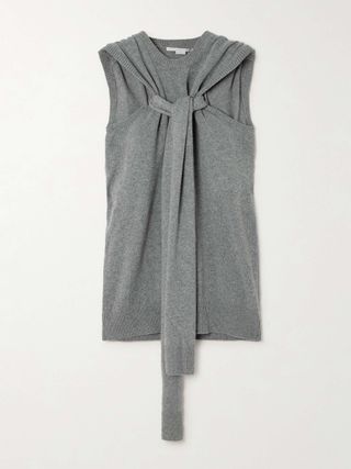 Knotted Draped Cashmere and Wool-Blend Sweater