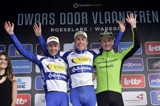 The Dwars door Vlaanderen podium. Photo: Graham Watson