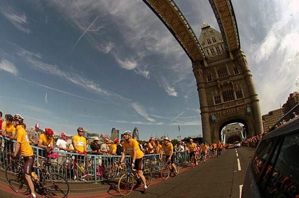 Tower Bridge was the official start for stage 1.