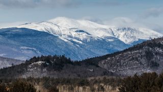 Snowcapped Mount Washington Against Sky