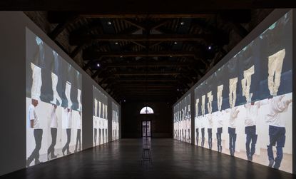 Bruce Nauman, Contrapposto Studies, I through VII, 2015-2016 Jointly owned by Pinault Collection and the Philadelphia Museum of Art. Installation View, Bruce Nauman: Contrapposto Studies at Punta della Dogana, 2021