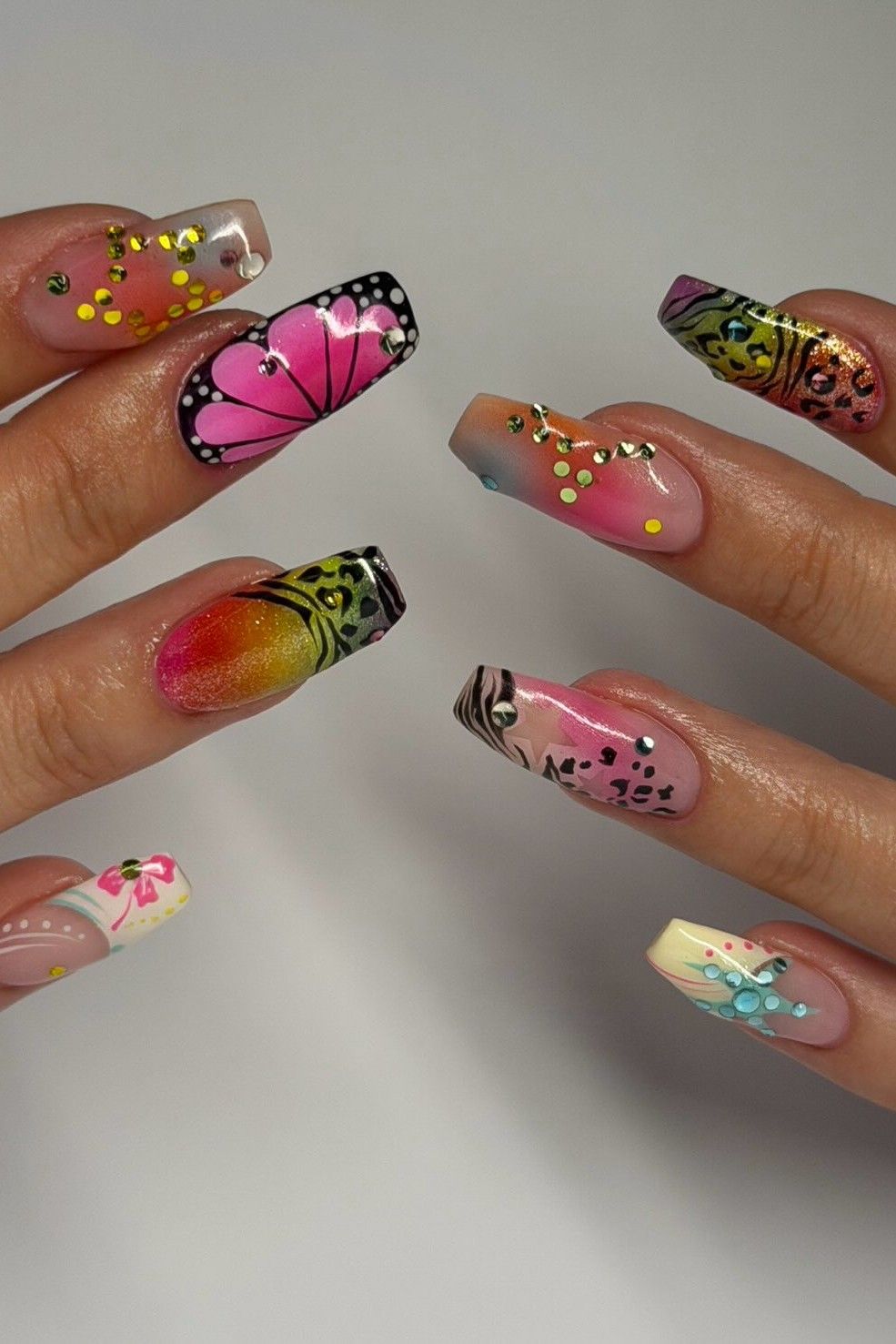A bold Y2K manicure.