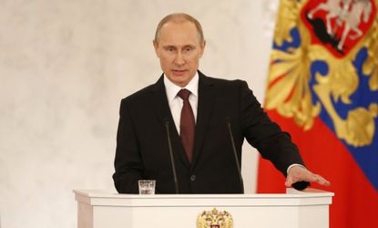 Putin addressing Federation Council 