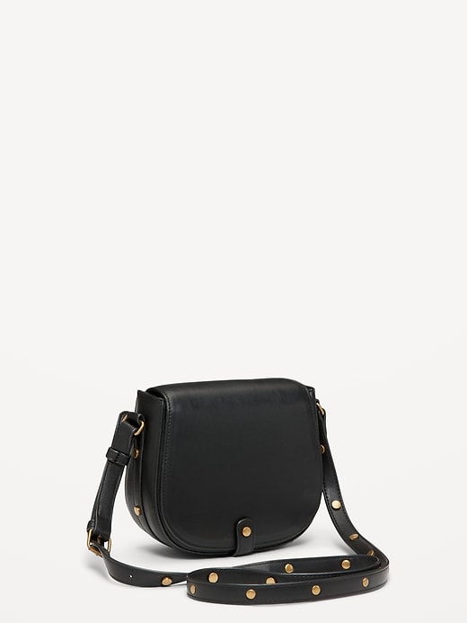 Studded Strap Saddle Bag