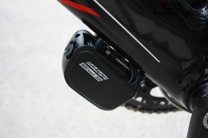 Could the bulky Campagnolo EPS battery on Jurgen Van Den Broeck&rsquo;s competition Ridley Dean FAST soon be a thing of the past? His training bike is trialling the new internal version