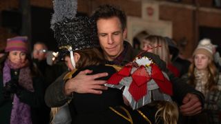 Ben Stiller hugging someone in Nutcrackers