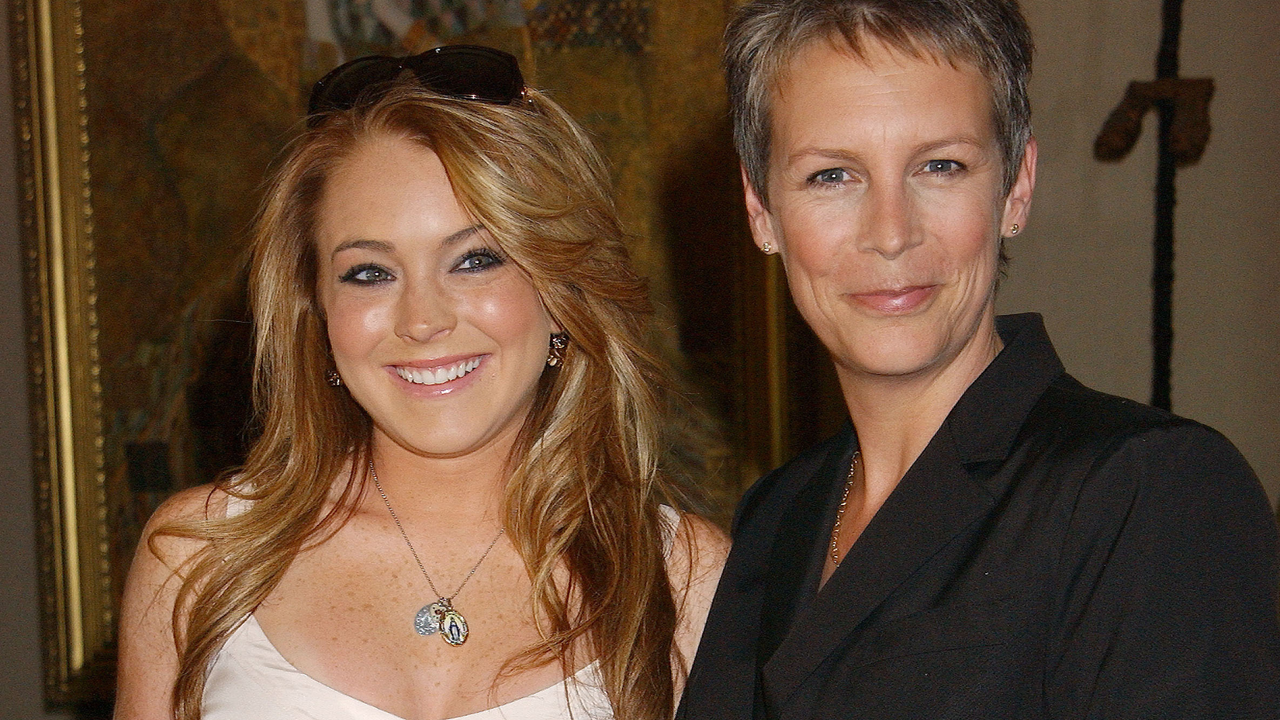 Lindsay Lohan &amp; Jamie Lee Curtis during Cedars-Sinai Medical Center&#039;s Teen Line Honors Jamie Lee Curtis With Humanitarian Award At Food For Thought Luncheon at Wyndham Bel Age Hotel in West Hollywood, California, United States.