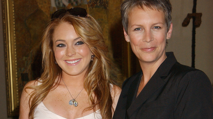 Lindsay Lohan & Jamie Lee Curtis during Cedars-Sinai Medical Center's Teen Line Honors Jamie Lee Curtis With Humanitarian Award At Food For Thought Luncheon at Wyndham Bel Age Hotel in West Hollywood, California, United States.
