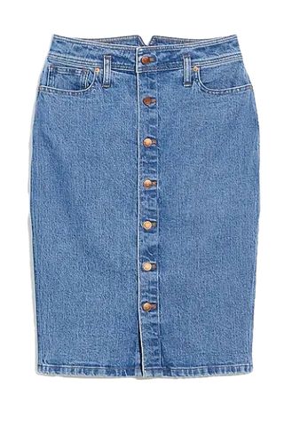 Madewell Denim High-Waist Midi Skirt in Holton Wash: Western Edition (Was $98) 