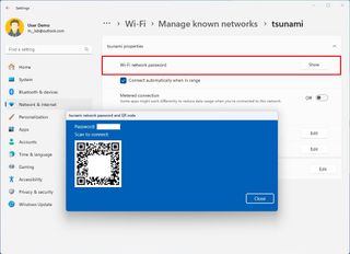 Wi-Fi network password setting