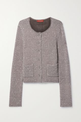 Welles sequin-embellished knitted cardigan