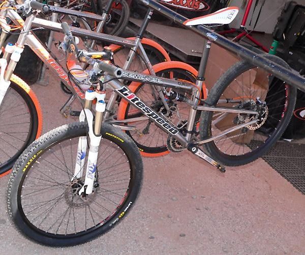Mechanics are people, too. This new Litespeed Sewanee is said to belong to team mechanic Gary Wolff.