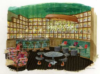 Illustration of hotel bar