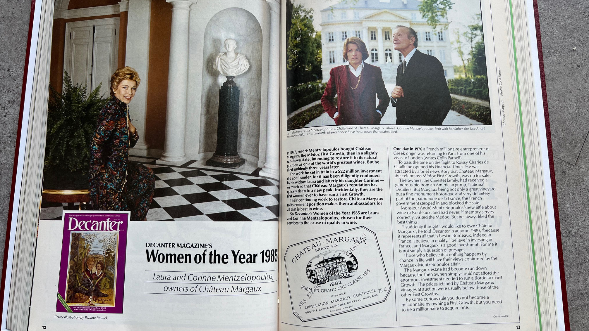 Decanter March 1985 issue - Women of the Year 