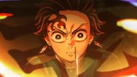 Tanjiro facing down a demon in Demon Slayer: Kimetsu no Yaiba &ndash; The Movie: Infinity Castle
