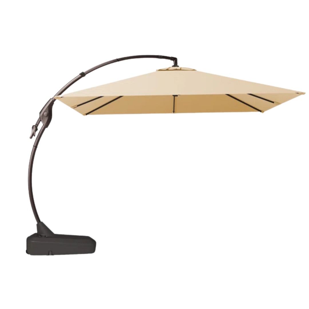 304.8cm Cantilever Parasol With Crank Lift , Counter Weights Included