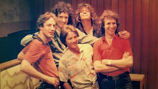 (from left) Gratzer, May, Chen, Van Halen and Fred Mandel.