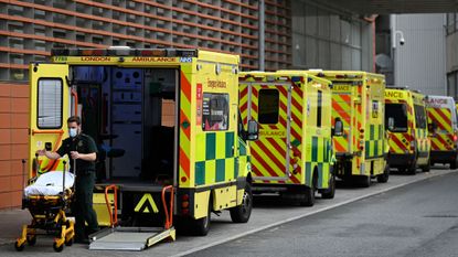 Ambulances outside Royal London Hospital