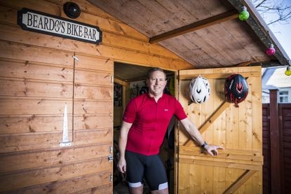 Ian Beard outside his training shed