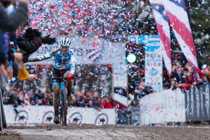 Katie Compton takes the win
