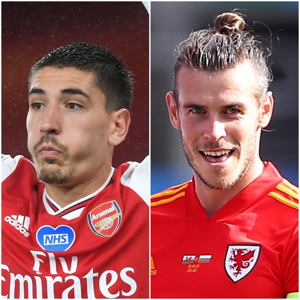 Hector Bellerin and Gareth Bale