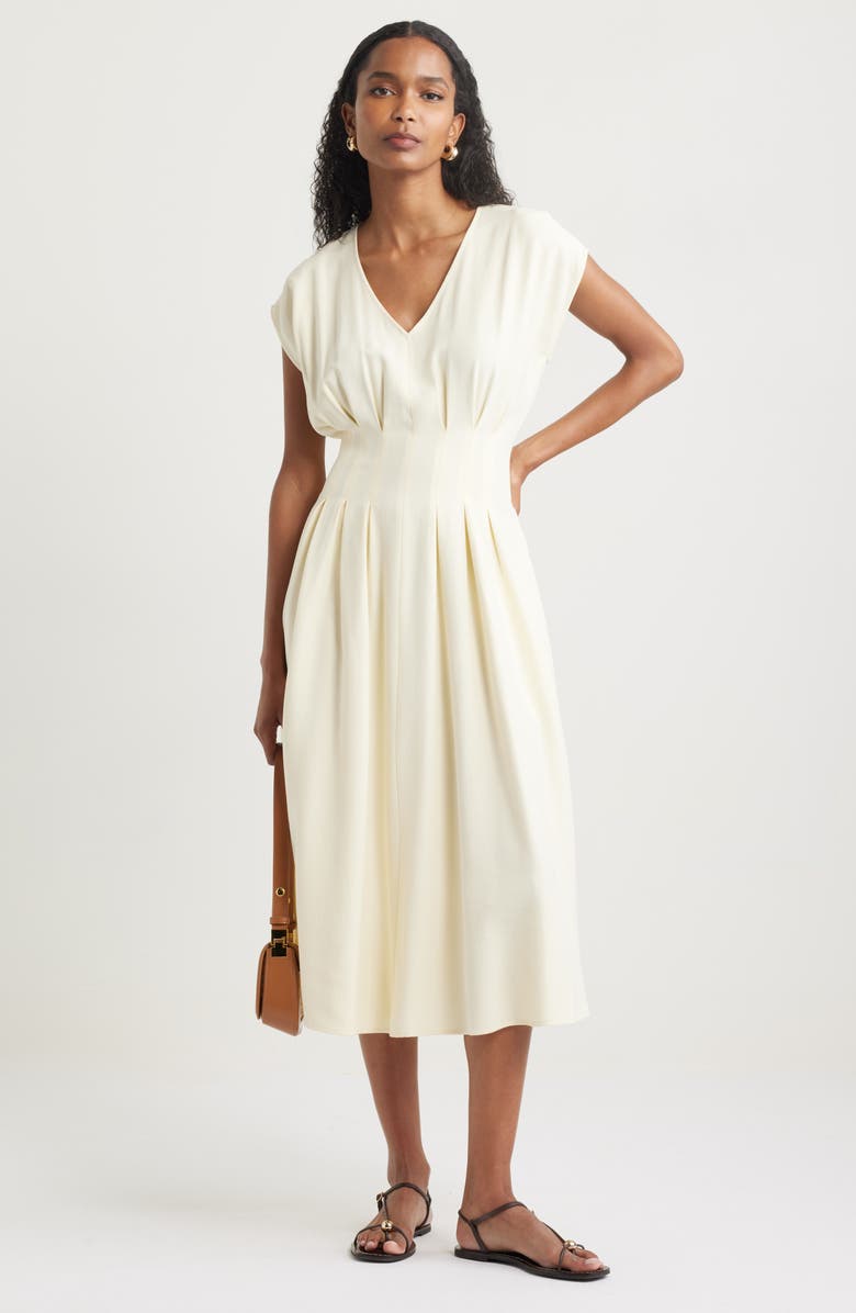 Pleated Midi Dress