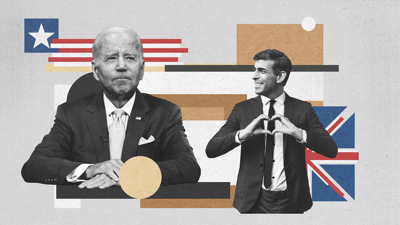 joe biden rishi sunak special relationship illustration