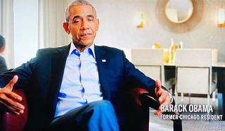 Barack Obama speaking in The Last Dance documentary.